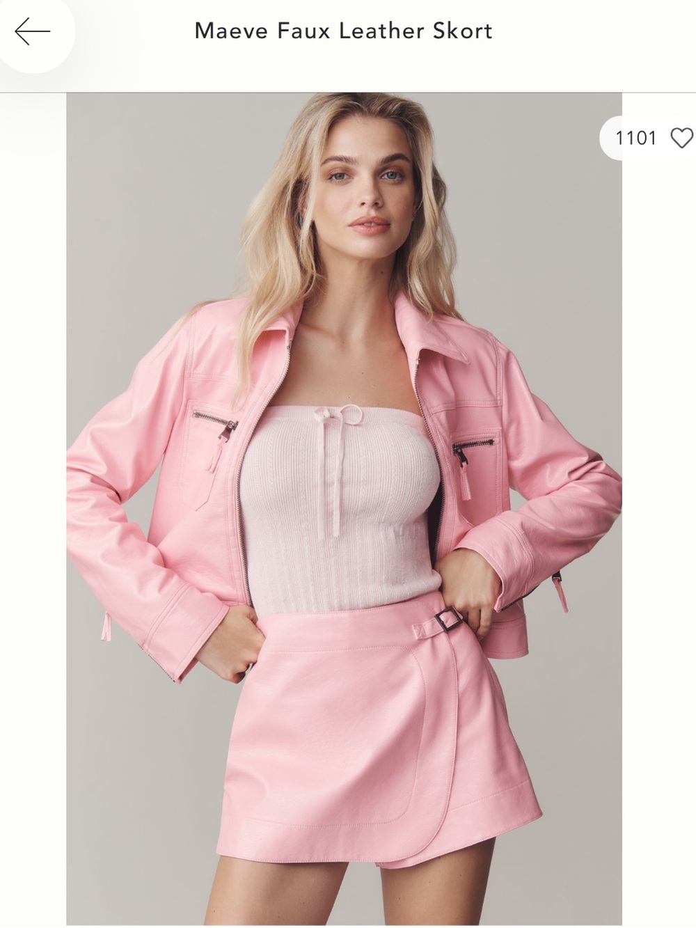 Maeve faux leather skirt